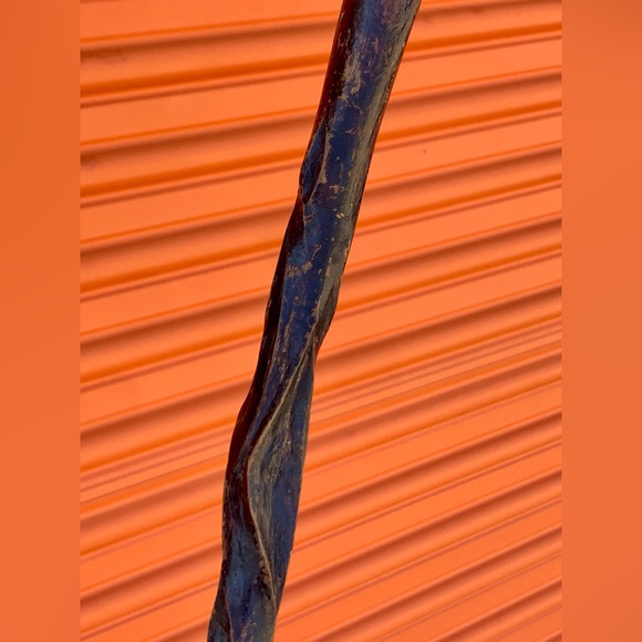 19th Century Antique Rustic Primitive Gnarly Twisted Root Branch Wood Cane - Picture 8 of 16